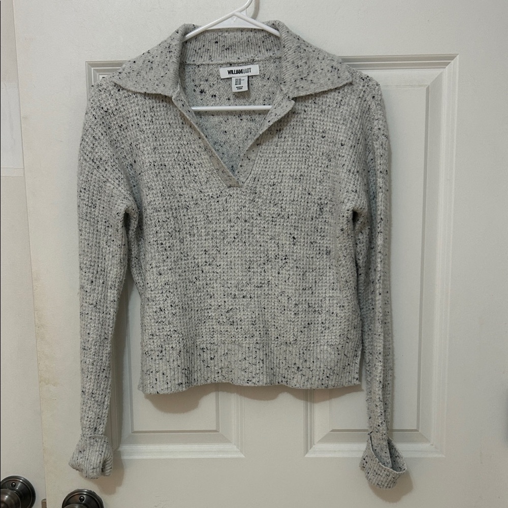 William Rast Speckled waffle knit Crop Sweater Size XS cream
